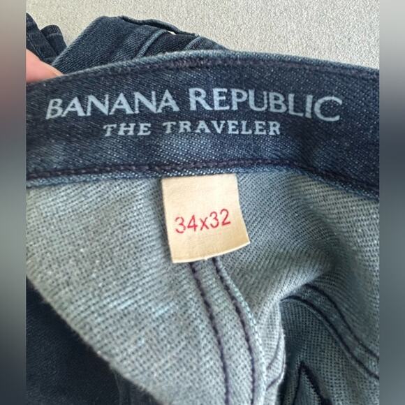 Banana Republic The Traveler Men's Blue Straight Slim Jeans 34 X 32 - Picture 4 of 7